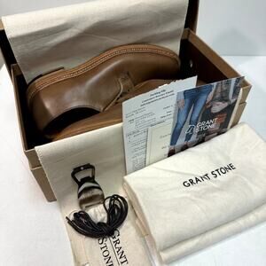 NIB Grant Stone Plain Toe Dune Brown Chromexcel Derby Horween Chromexcel 8.5 D